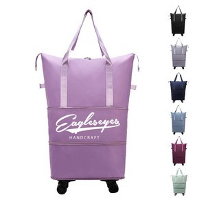 Foldable Oxford Fabric Trolley Bag with Heavy Duty Wheels