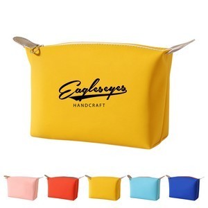 Layered PU Leather Cosmetic Bag