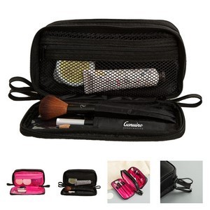 Compact Nylon Cosmetic Pouch