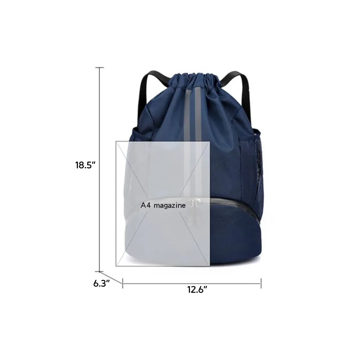 Custom Dry-Wet Sport Drawstring Bag