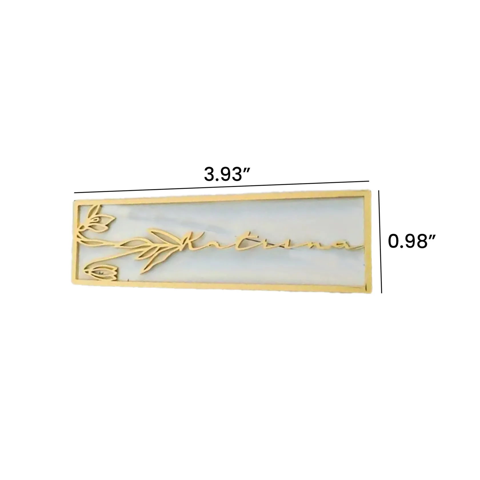 Custom Stainless Steel Birth Flower Bookmark with Name Engraving