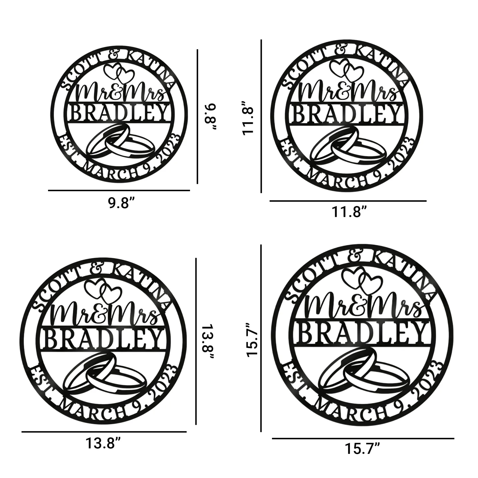 Personalized Vintage Wedding Signboard