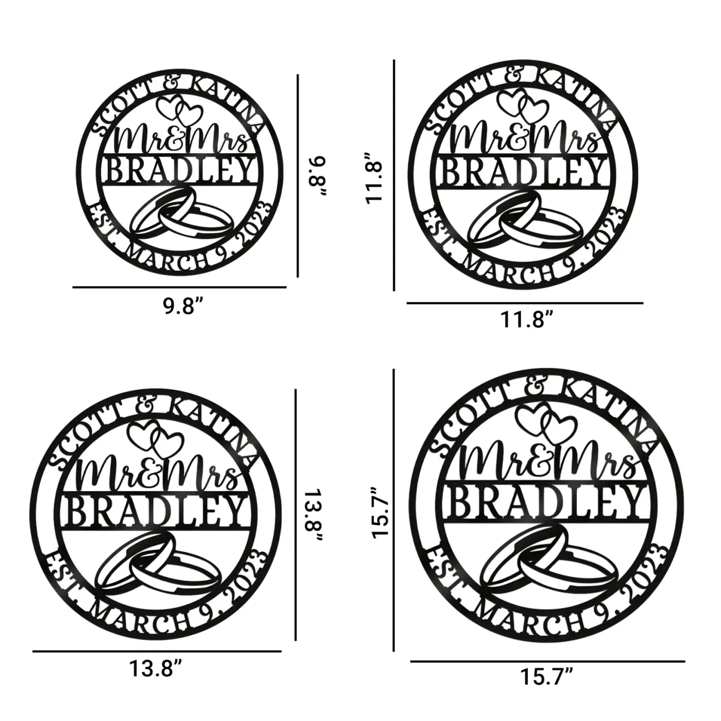 Personalized Vintage Wedding Signboard