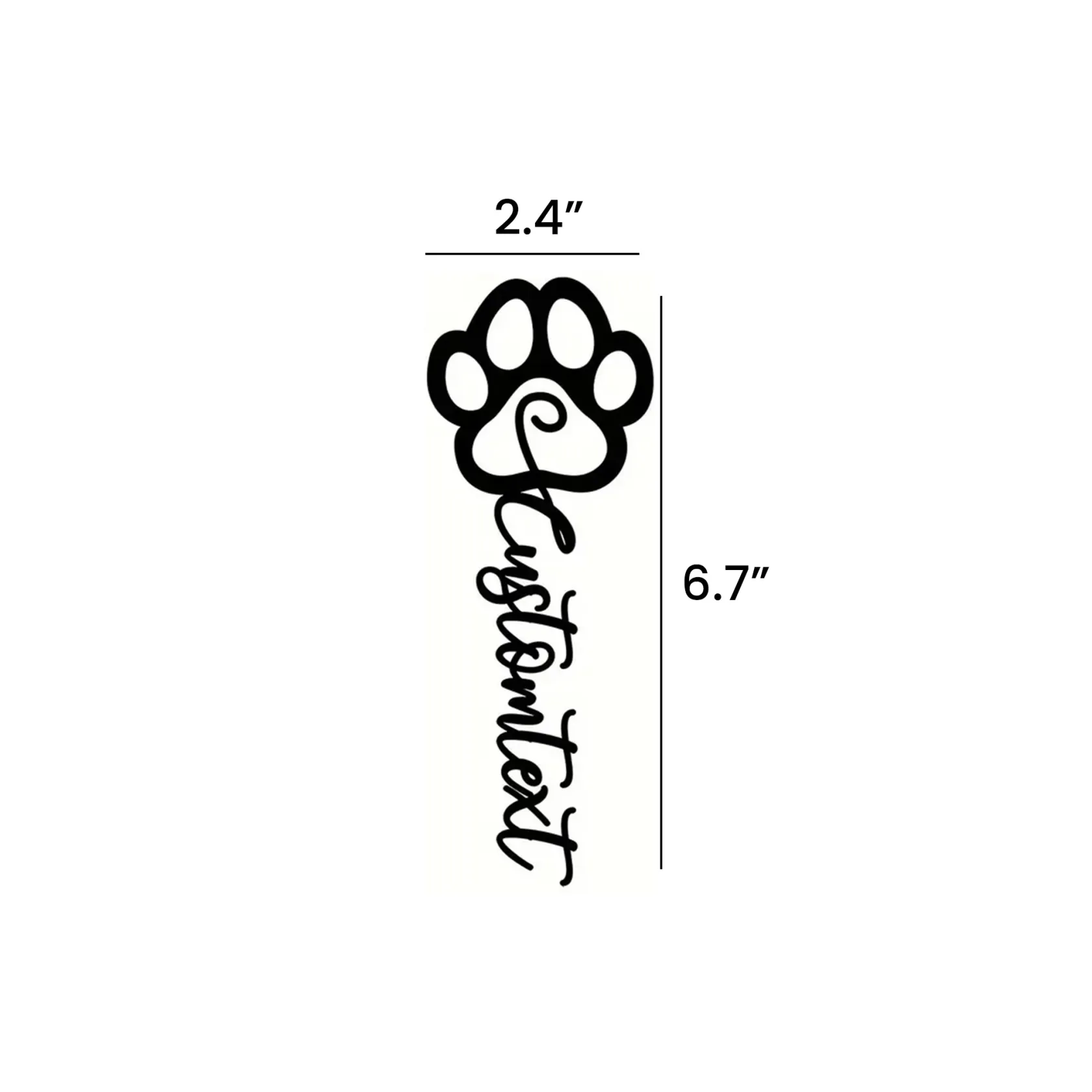 Custom Pet Paw Page Marker
