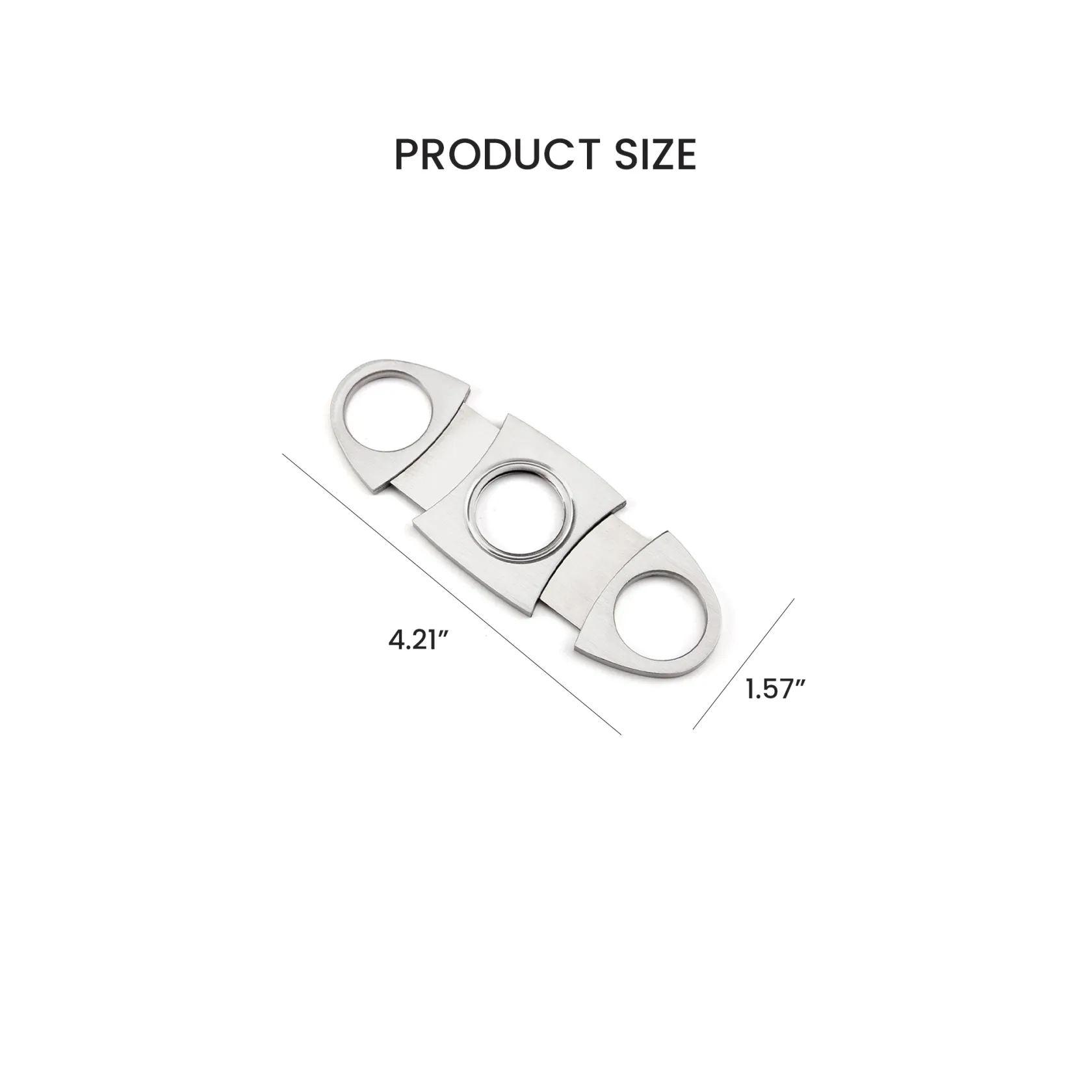 Premium Stainless Steel Double-Blade Cigar Cutter
