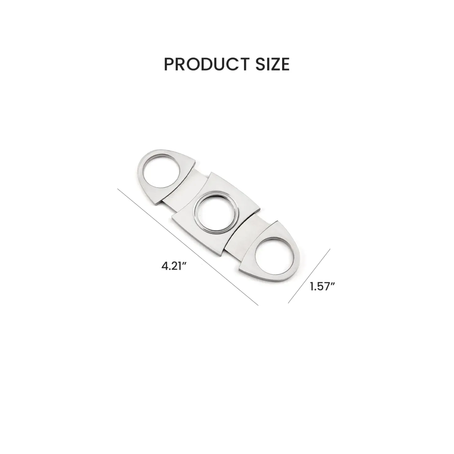 Premium Stainless Steel Double-Blade Cigar Cutter