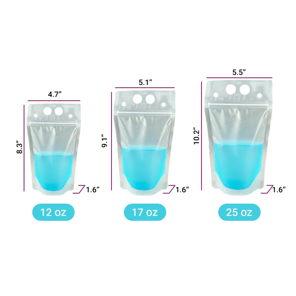 Clear Sealable Drink Carry Pouch