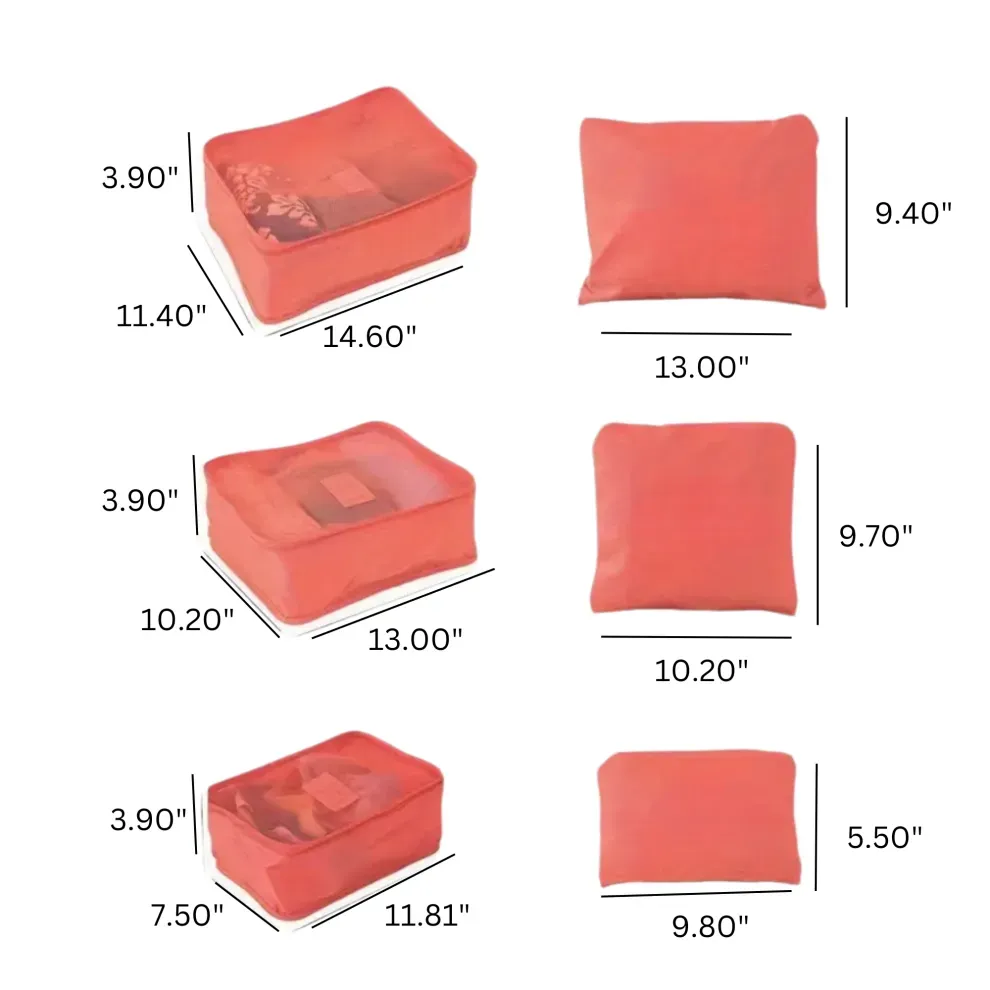 Custom Travel Luggage Organizer Set