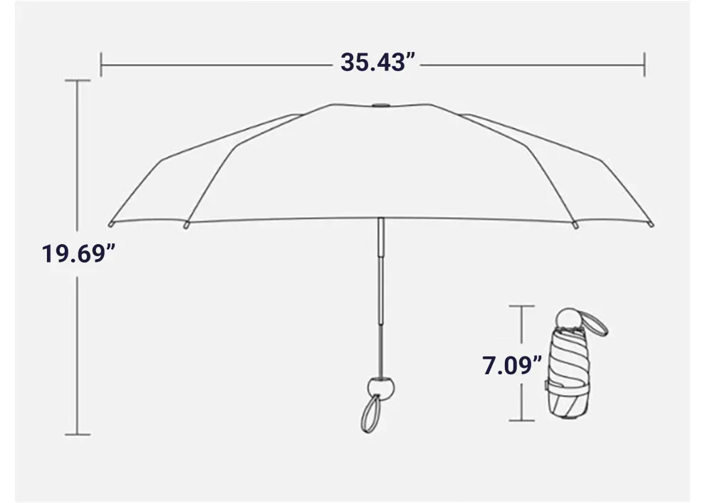 Mini UV-Blocking Travel Umbrella
