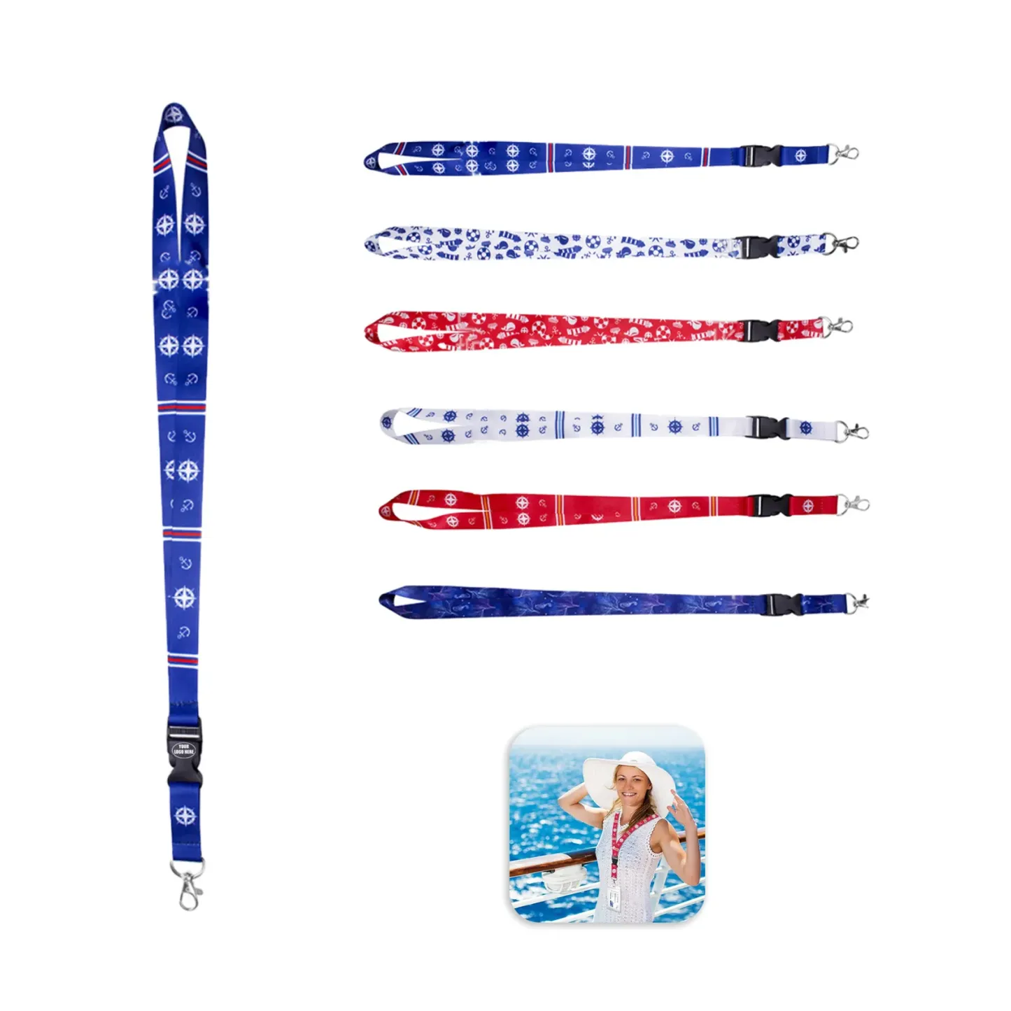 Custom Work ID Polyester Lanyard