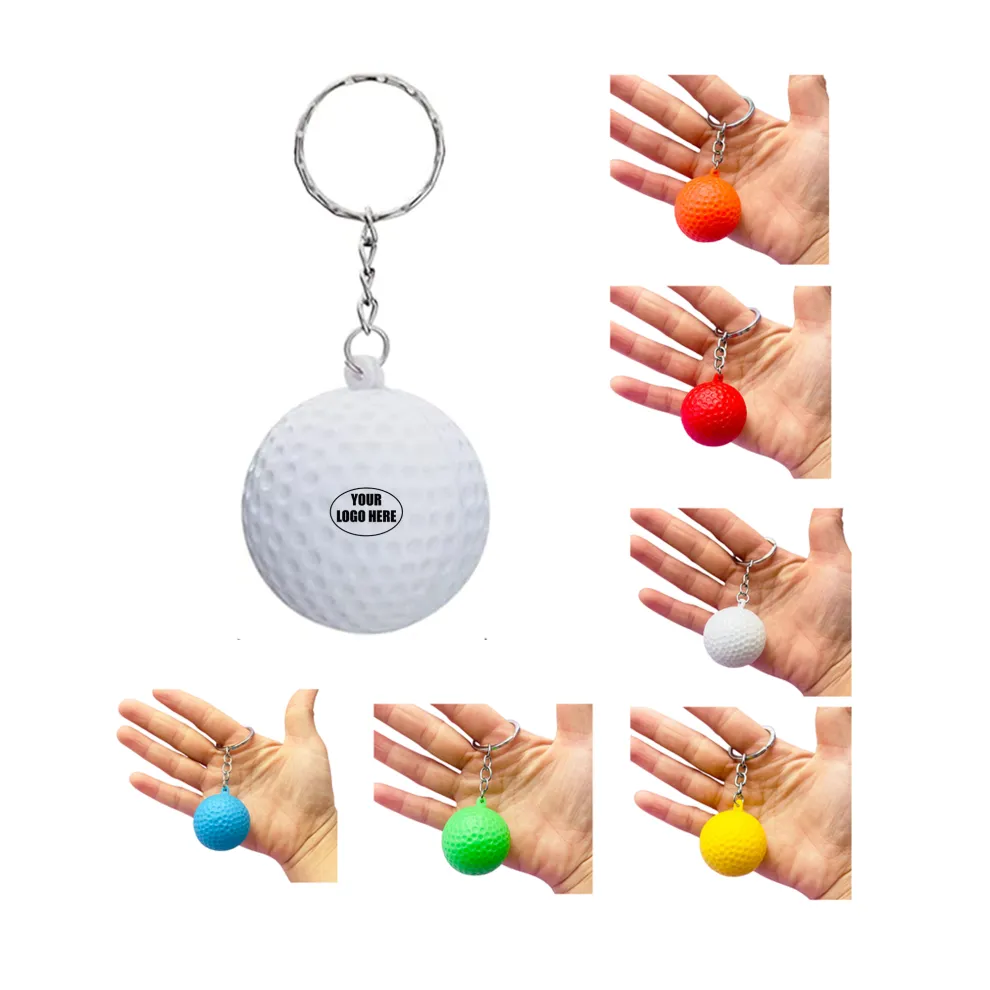 Large Colorful Golf Ball Keychain