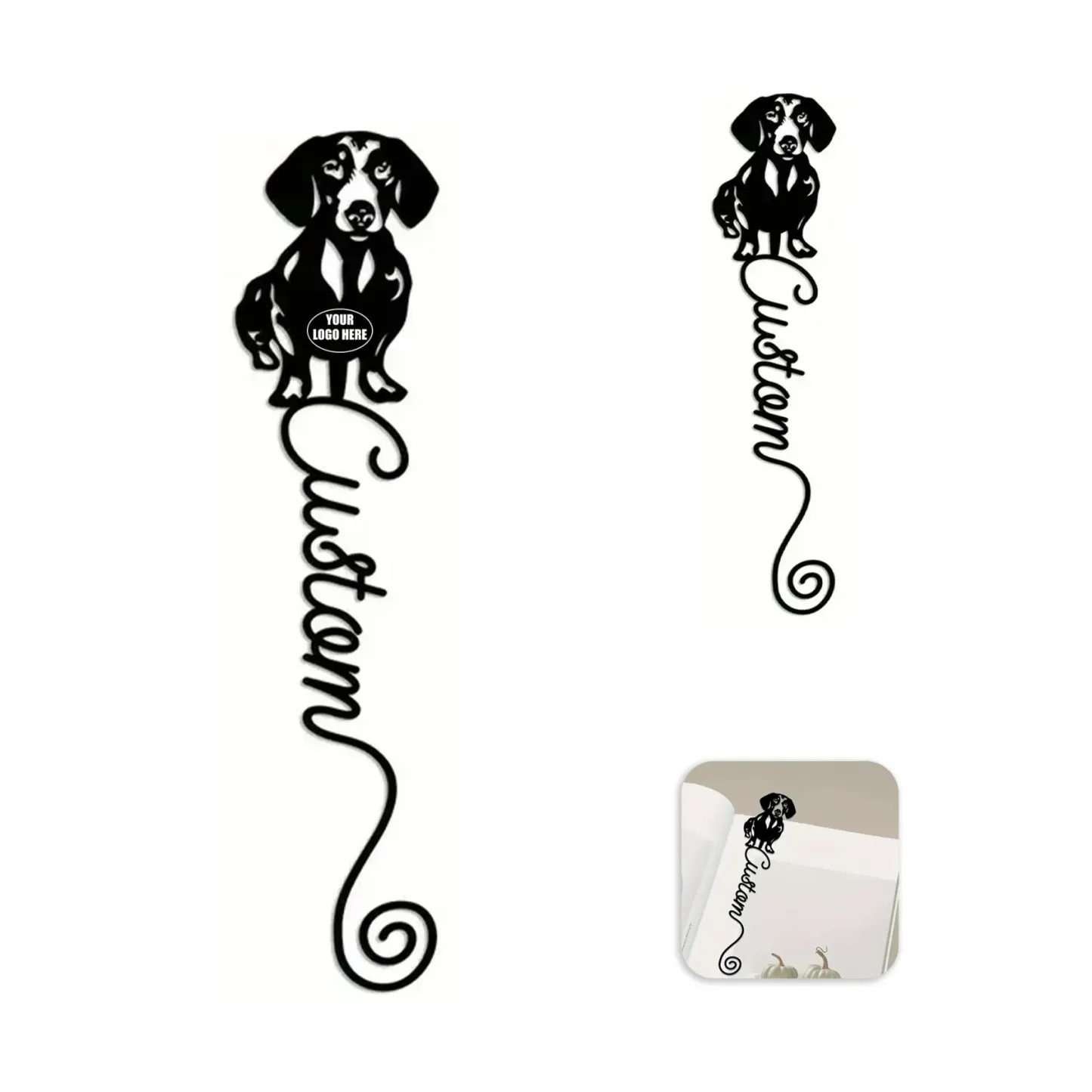 Personalized Dachshund Metal Page Marker
