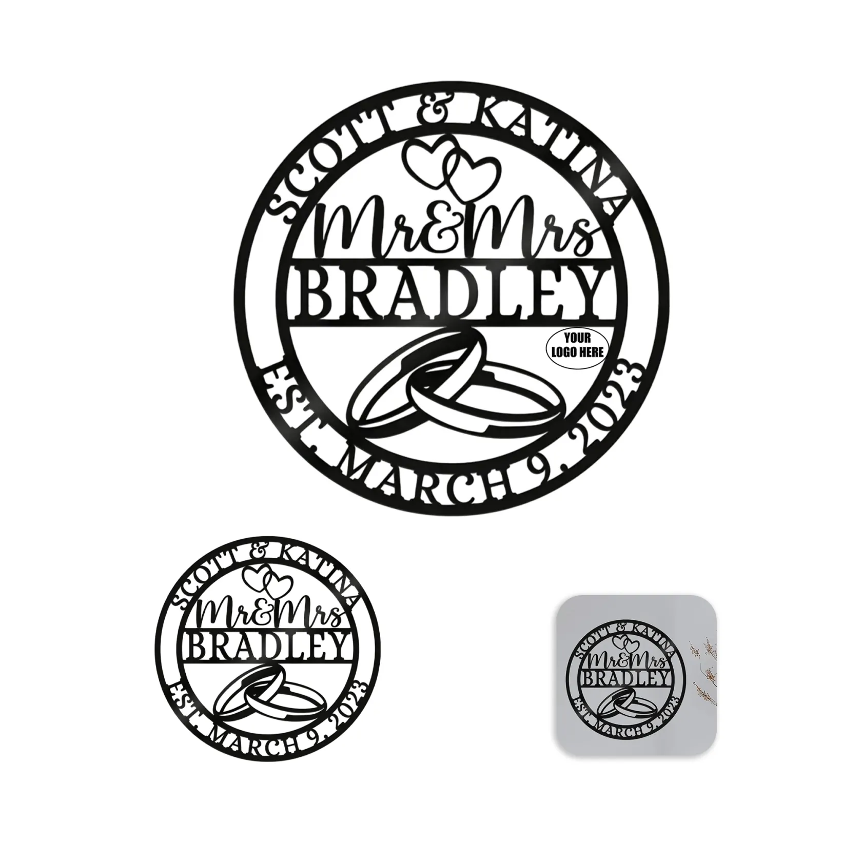 Personalized Vintage Wedding Signboard