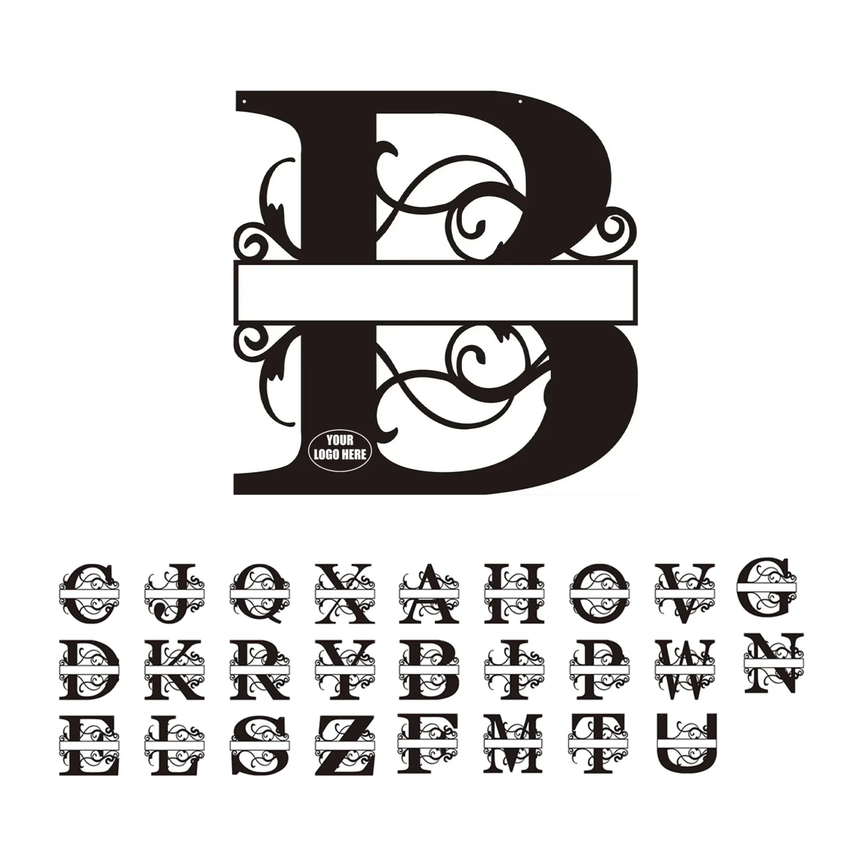 Personalized Metal Monogram Wall Art