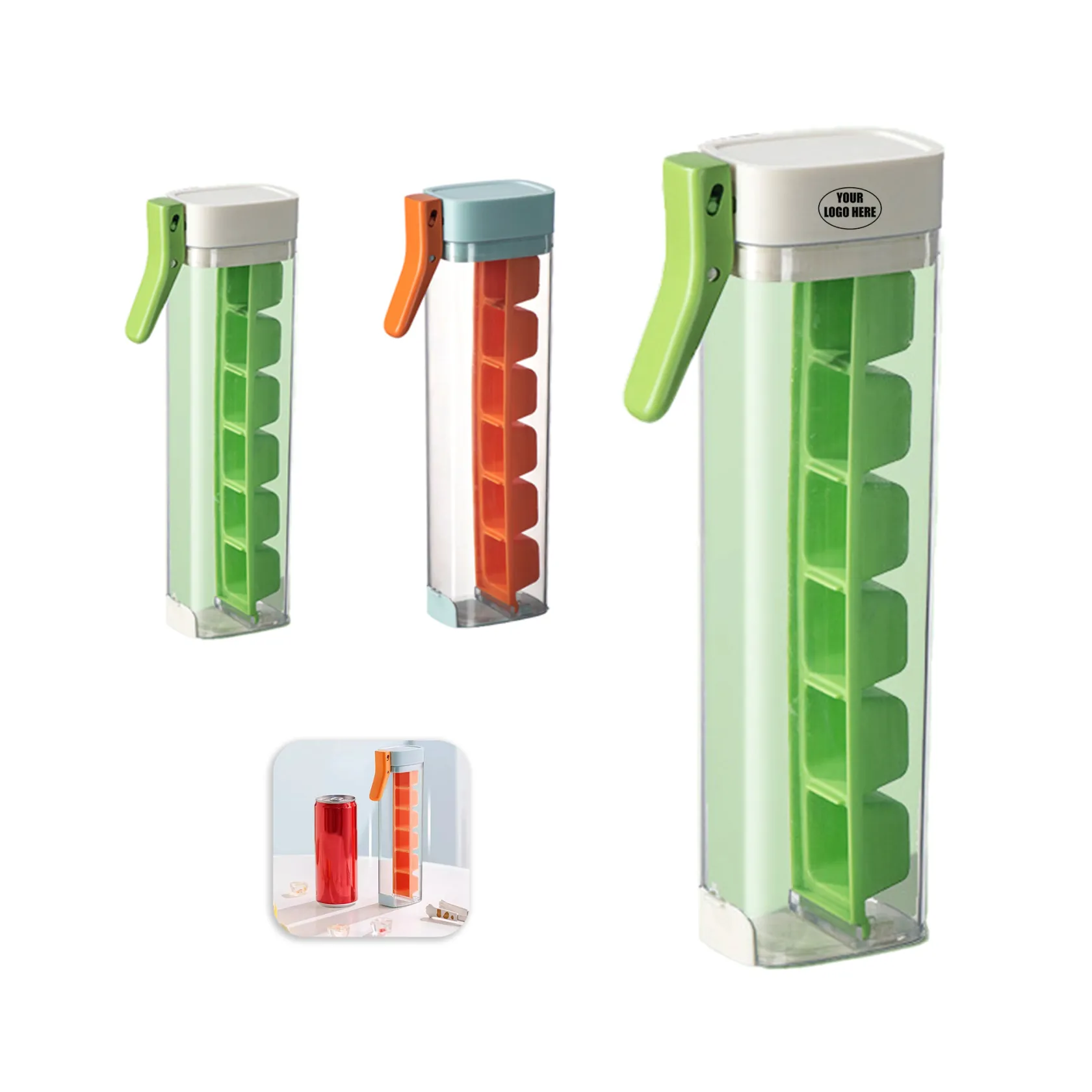 Single-Press Ice Cube Maker Tray