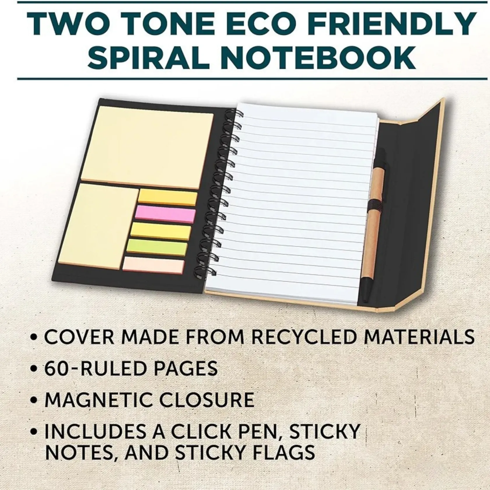 Custom Eco-Friendly Magnetic Closure Notebook