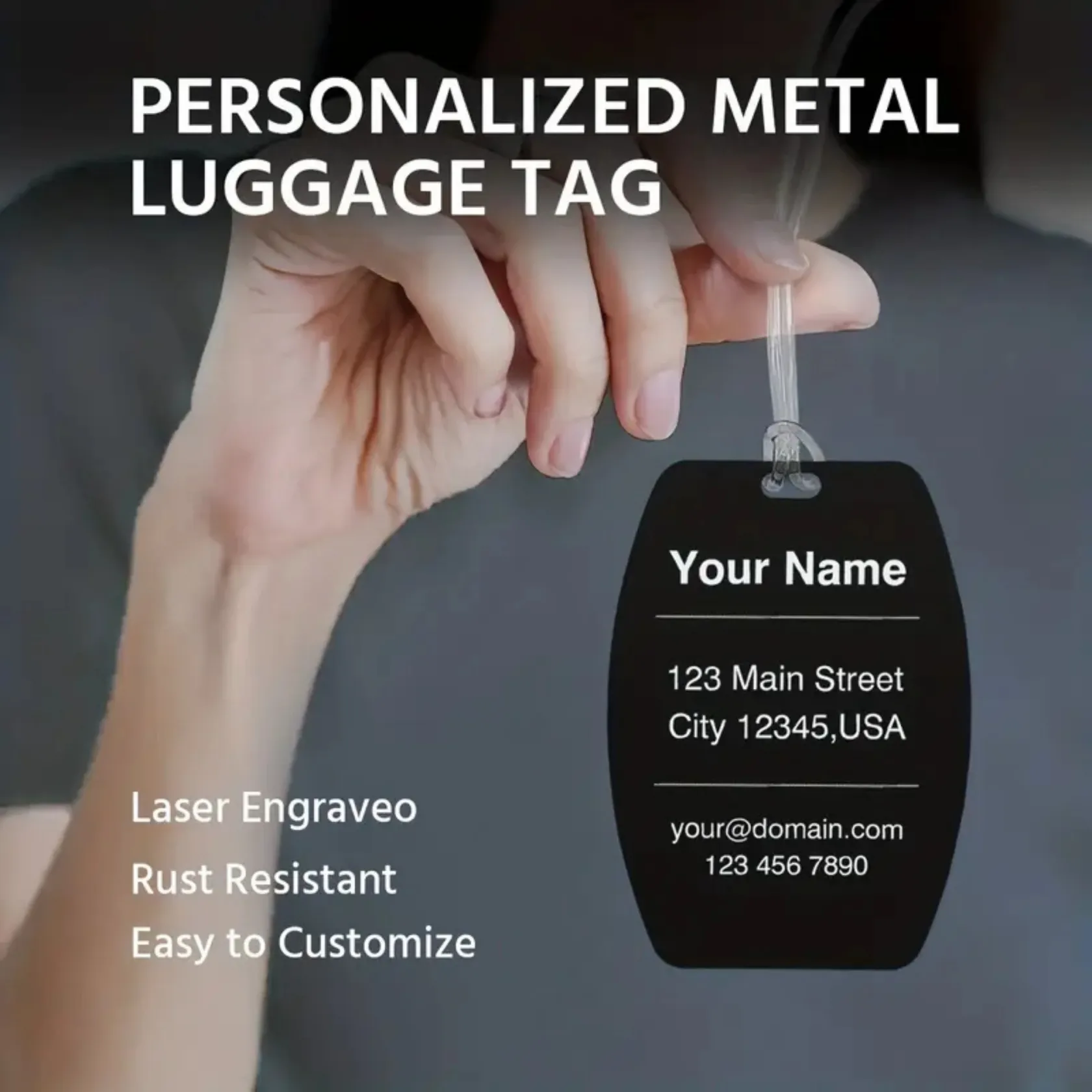 Engraved Aluminum Travel Tag