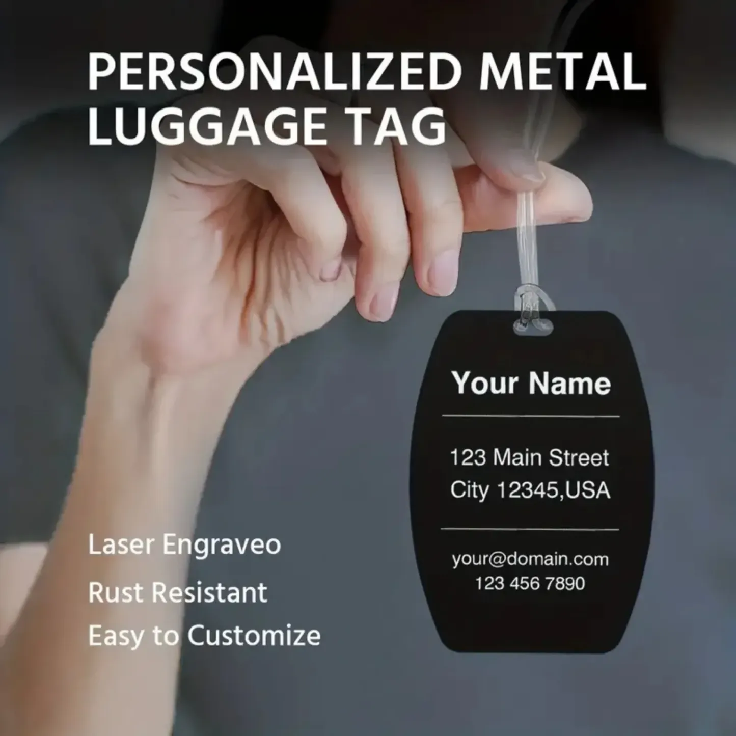 Engraved Aluminum Travel Tag