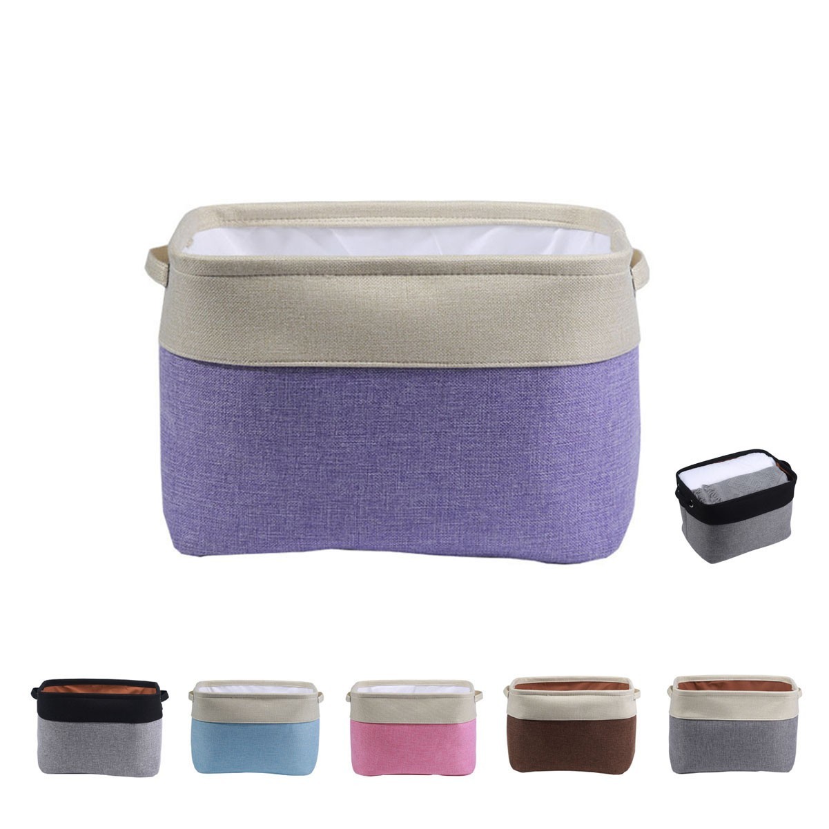 Jute-Cotton Closet Storage Bag