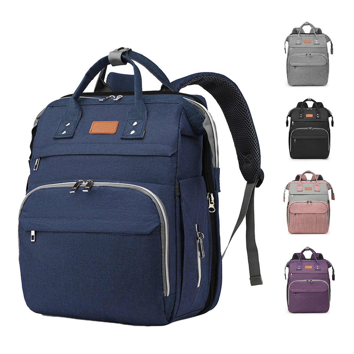 Nylon Laptop Backpack with USB Port and Anti-Theft Pocket