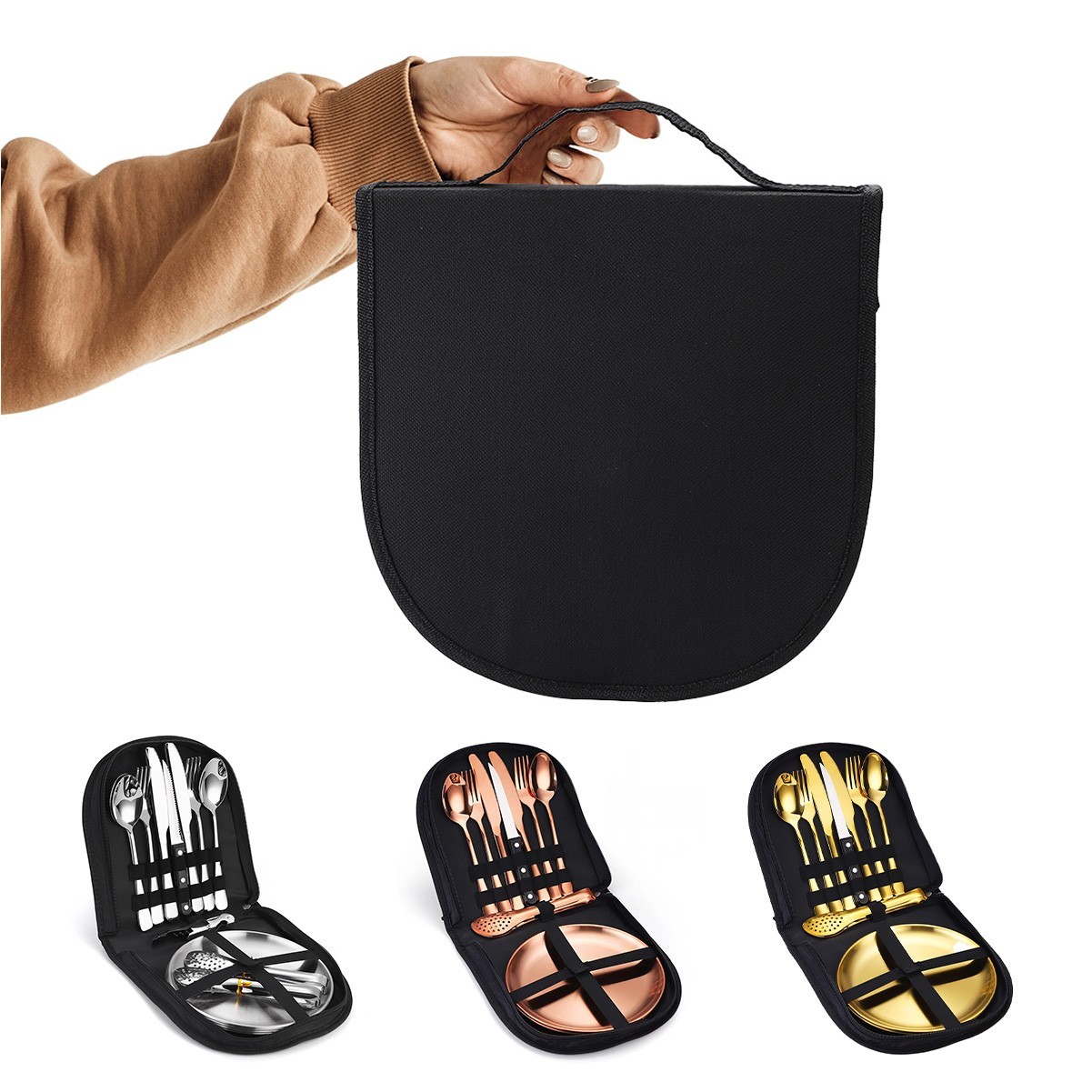 Portable Outdoor Picnic Tableware Bag