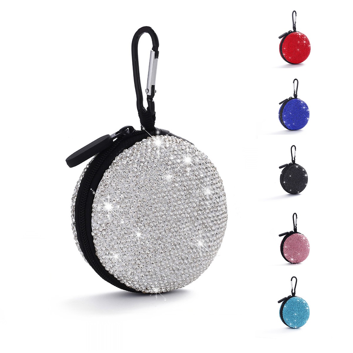 Elegant Rhinestone-studded Earphone Organizer