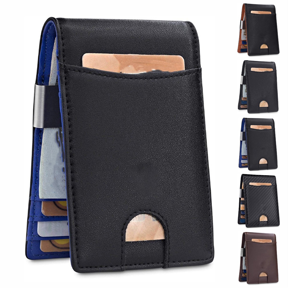 RFID Blocking Slim Leather Card Wallet