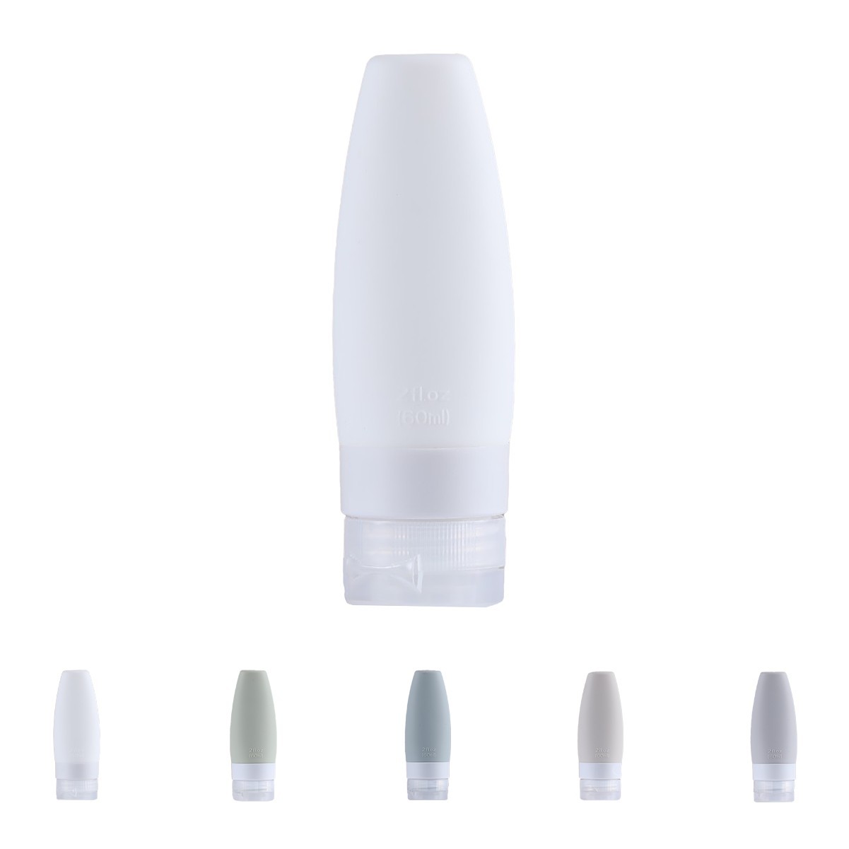 2oz Leak-proof Silicone Travel Bottle Set