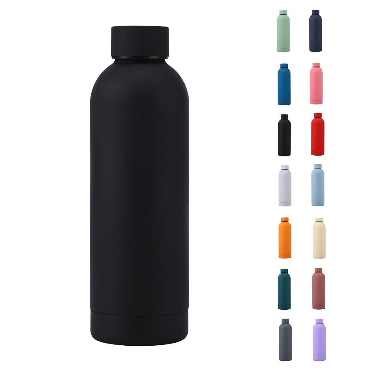 17oz Reusable Stainless Steel Frosted Water Bottle