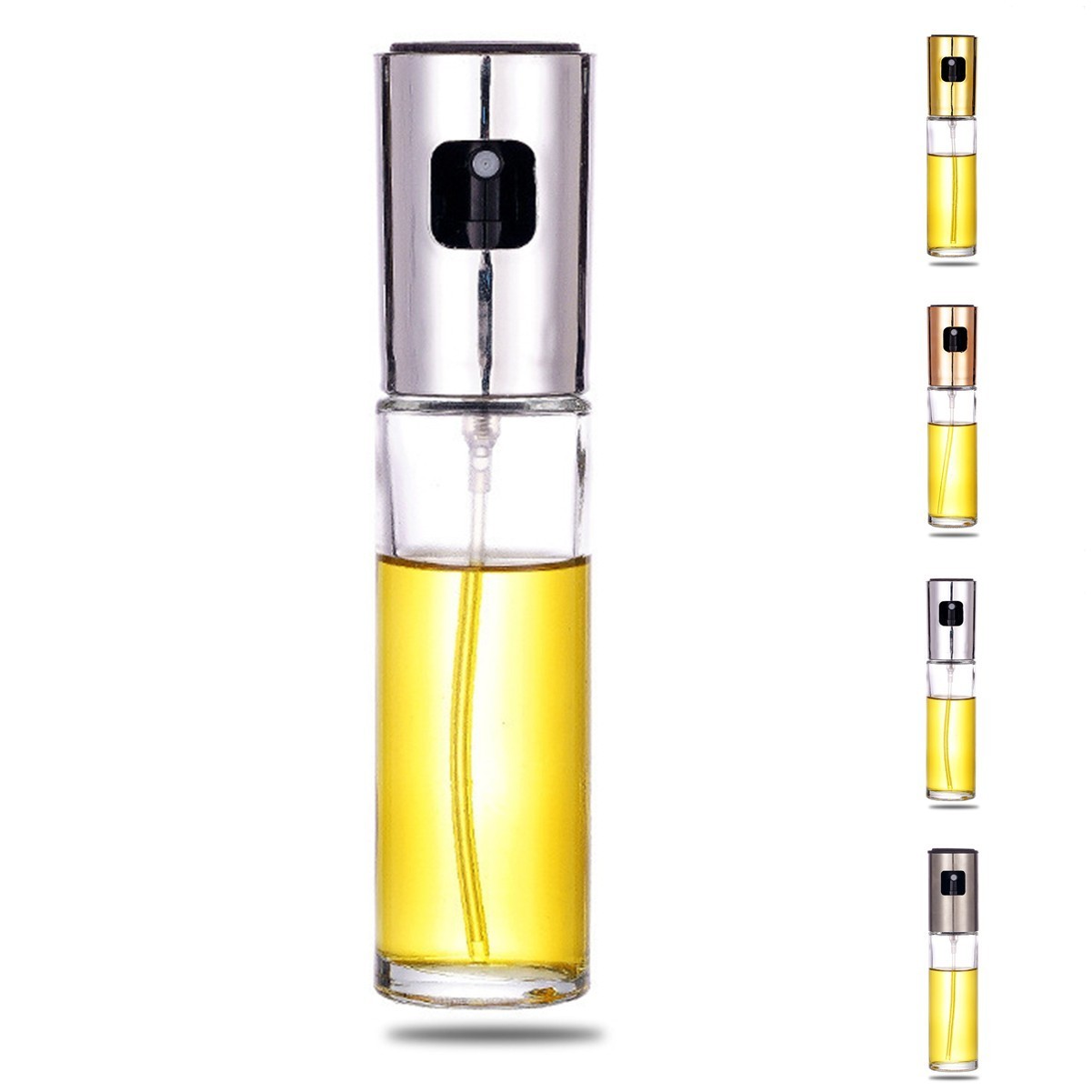 3.53oz Stainless Steel Glass Oil Sprayer Bottle