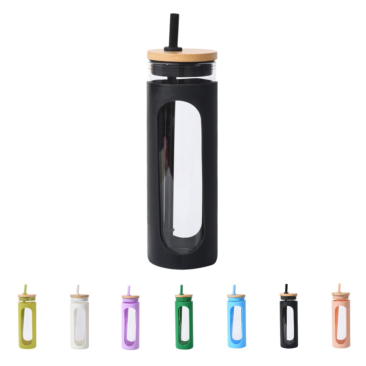 20oz Glass Tumbler with Bamboo Lid