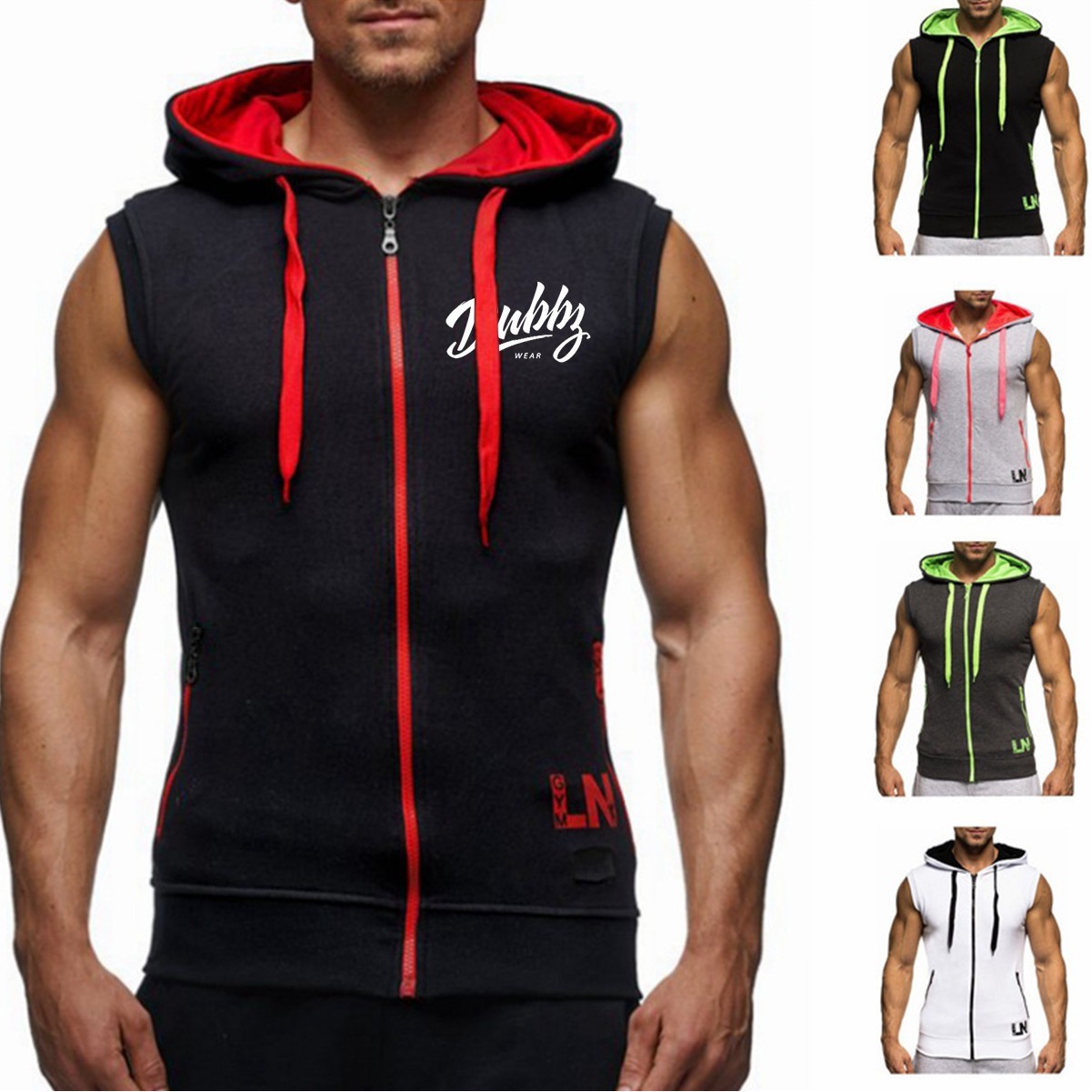 Gym Training Zip Sleeveless Hoodie