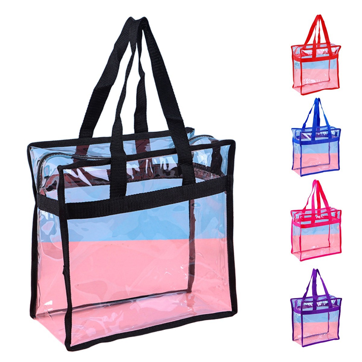 Clear PVC Stadium Tote Bag
