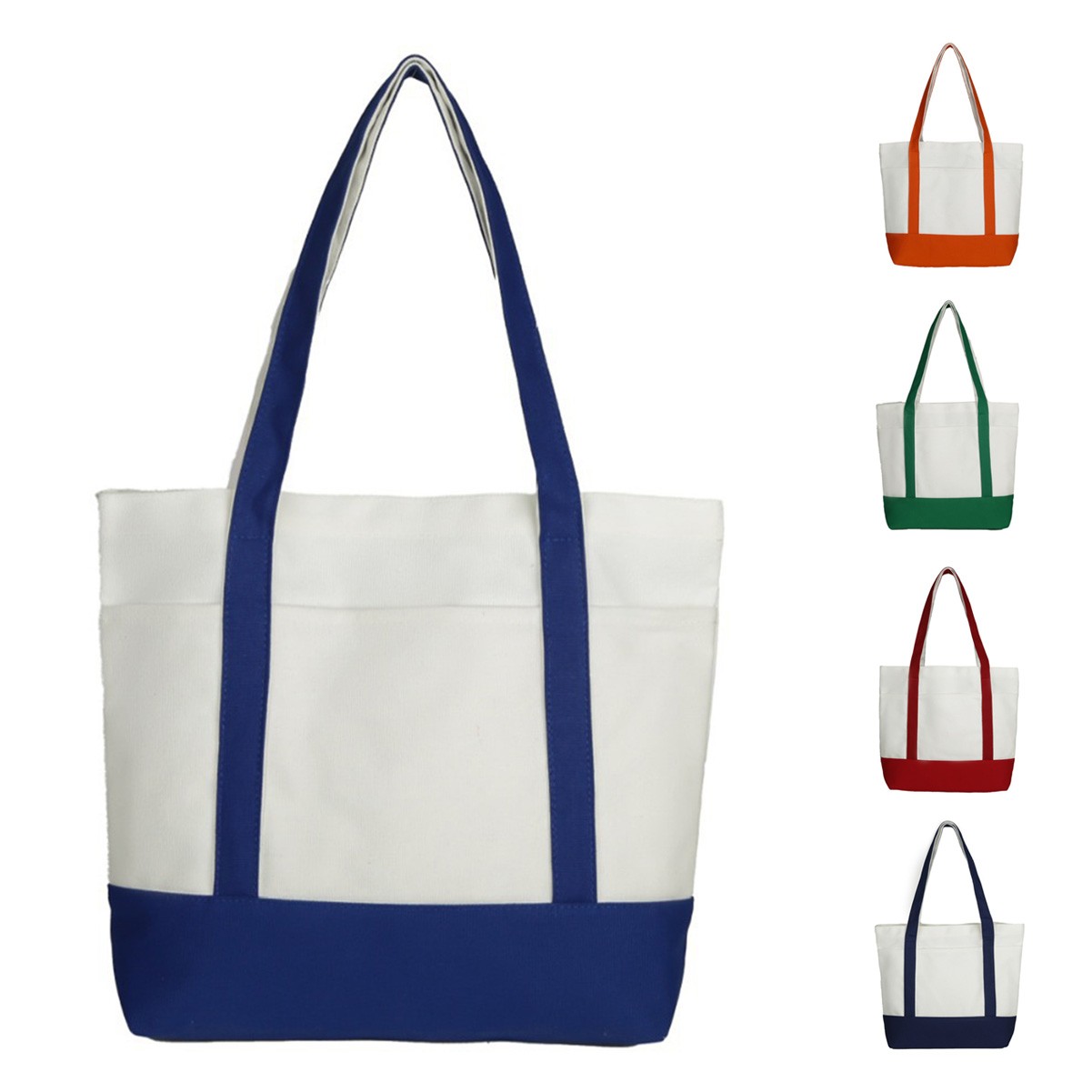 Natural Cotton Canvas Grocery Tote Bag