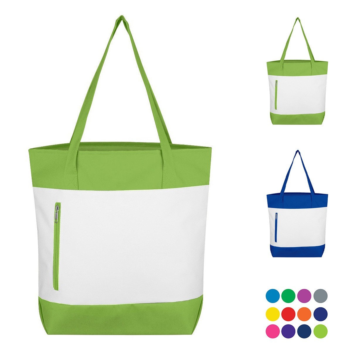 Canvas Zippered Front Pocket Bag