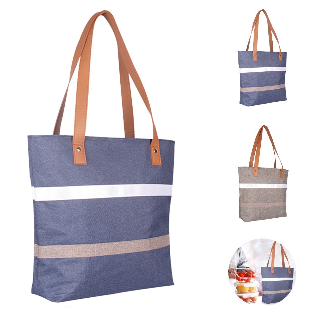 Insulated Oxford Cloth Tote Bag