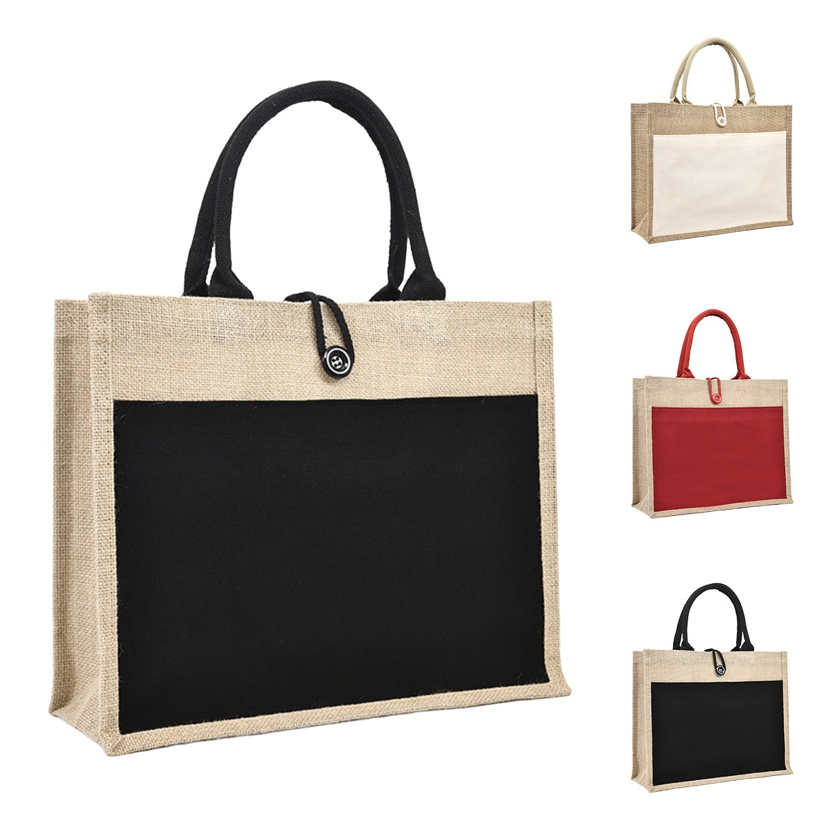 Eco-Friendly Patchwork Jute Bag