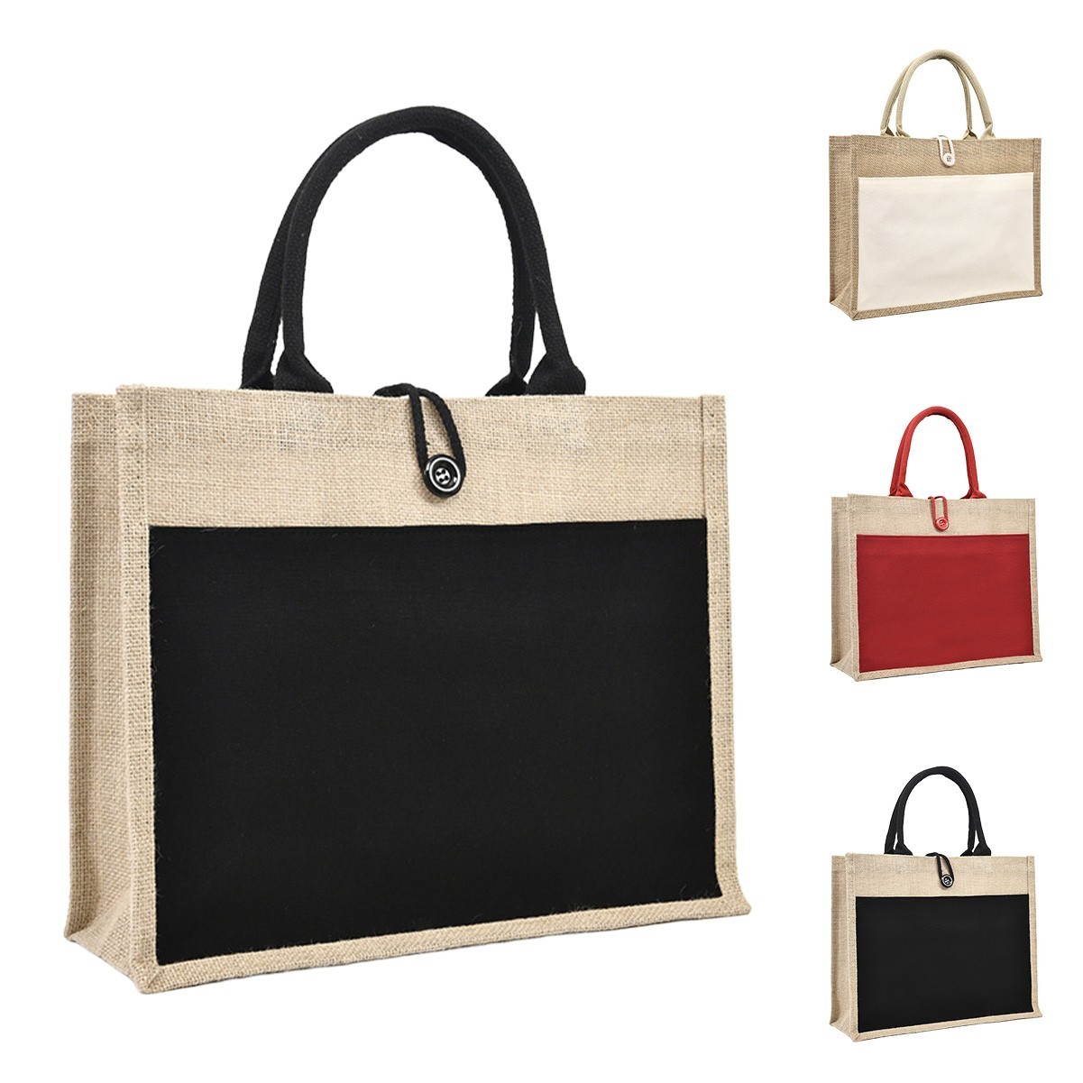 Eco-Friendly Patchwork Jute Bag