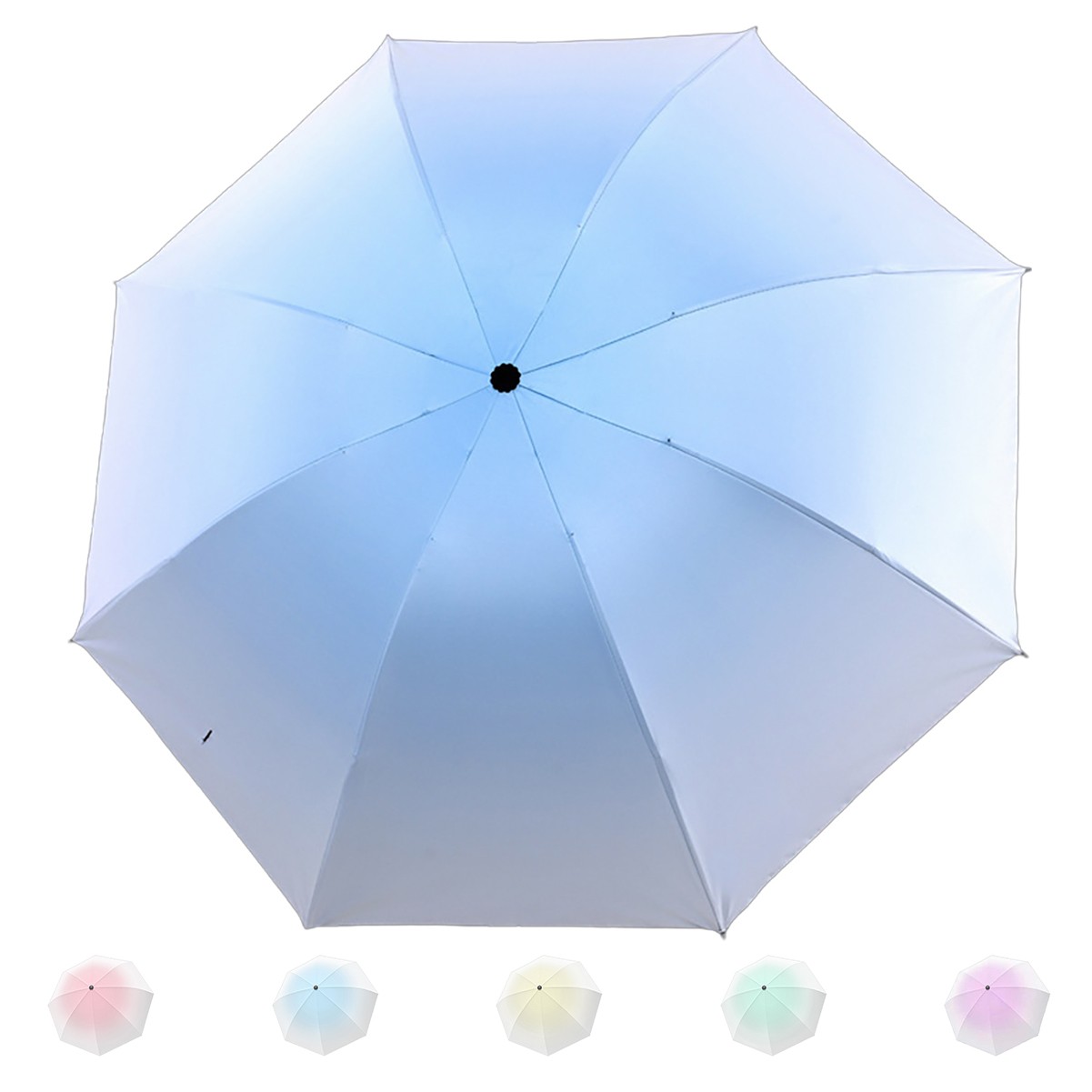 Polyester Invisibility Coated Water Resistant 10 Rib Umbrella