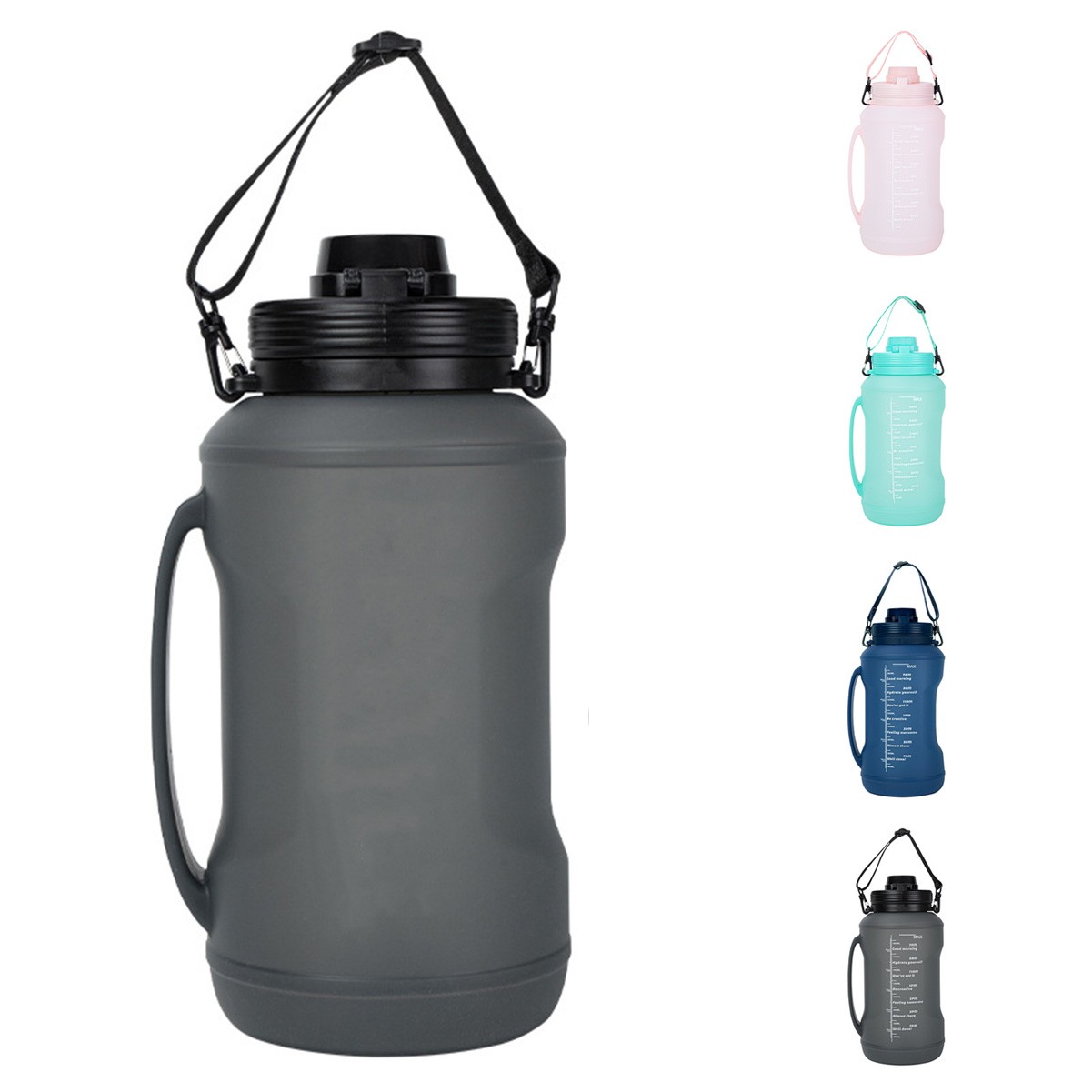 67.6 oz Travel-Friendly Silicone Water Bottle
