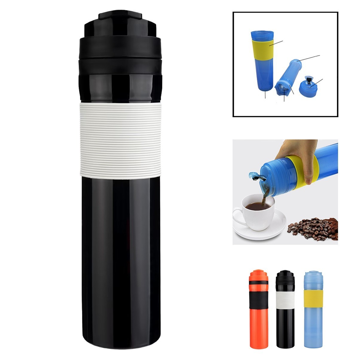 Portable French Press Coffee Maker Bottle