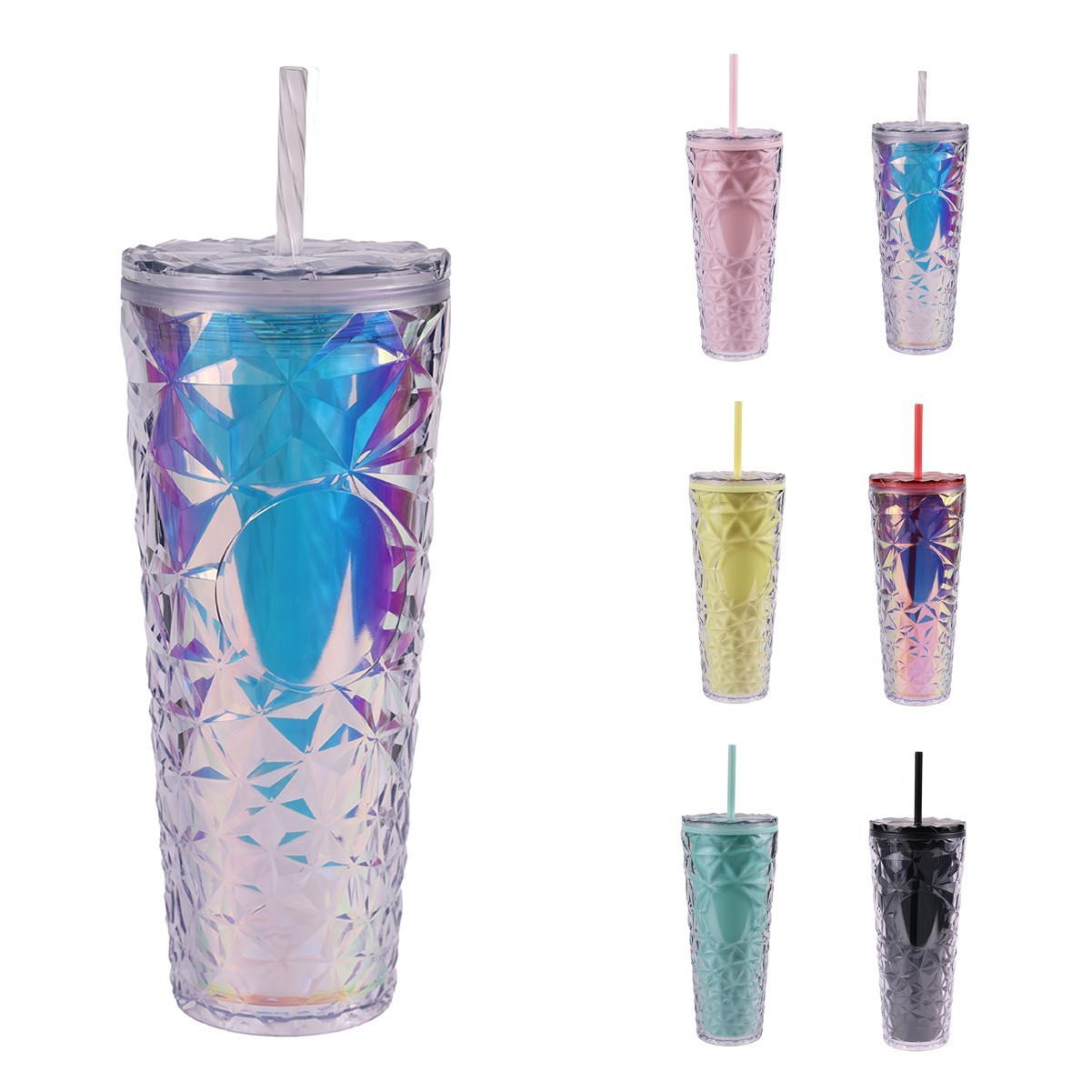 24oz Diamond Prism Insulated Tumbler