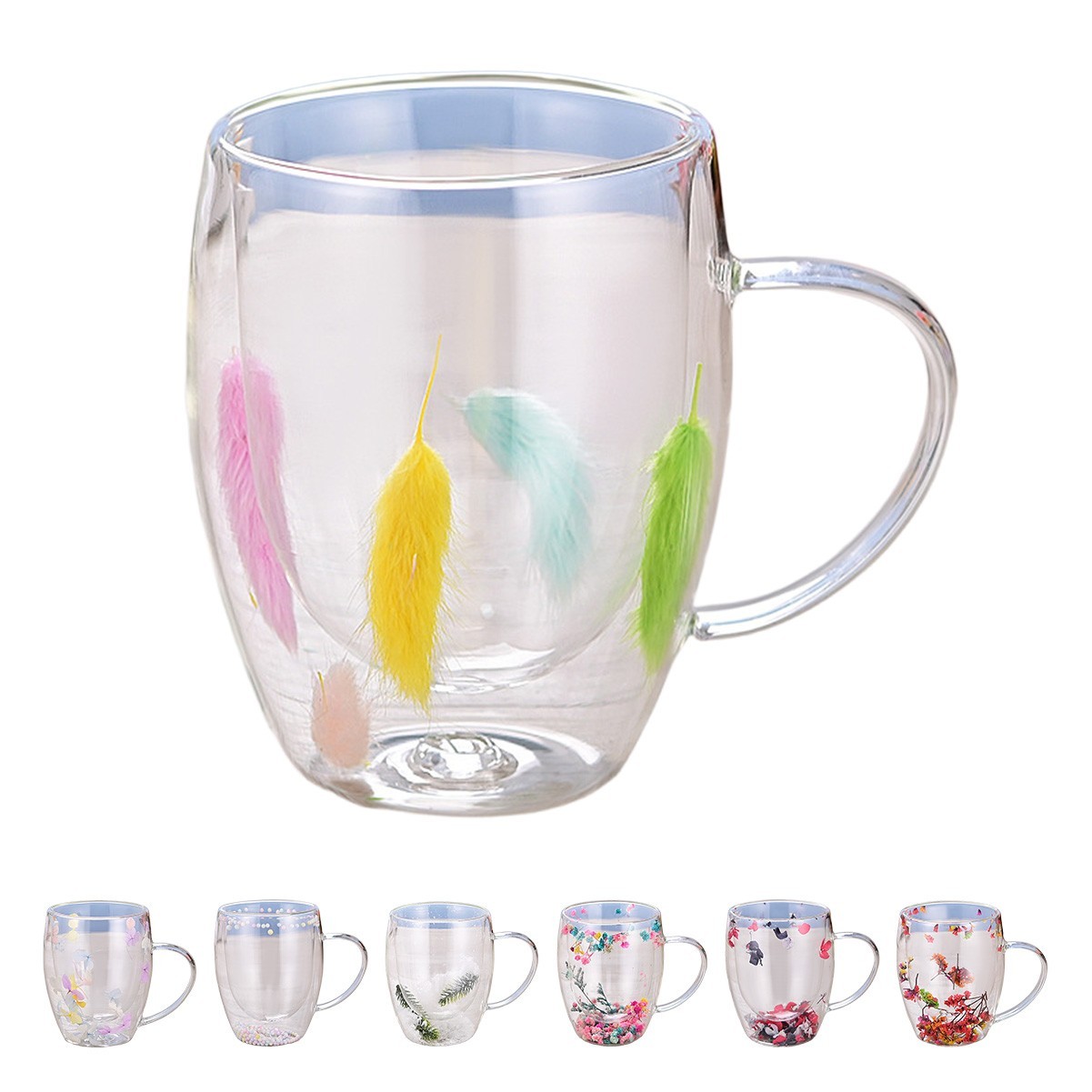 10oz Elegant Double-Walled Glass Coffee Mug
