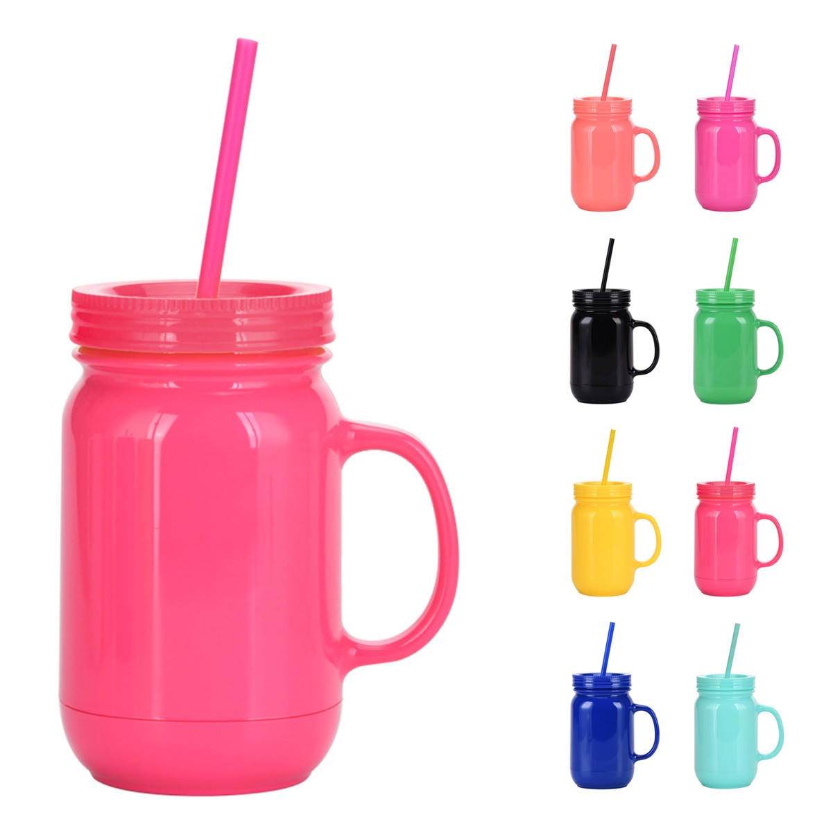 20oz Insulated Jar Style Tumbler with Reusable Straw