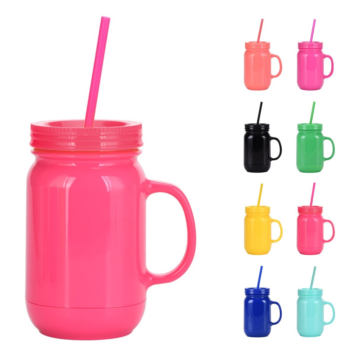 20oz Insulated Jar Style Tumbler with Reusable Straw
