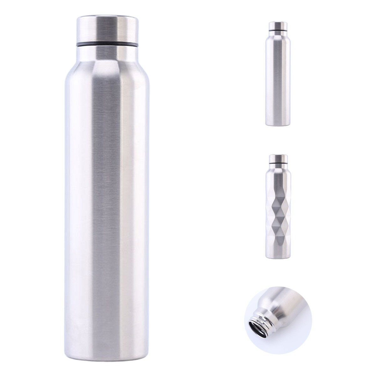 33.8 oz Single-Wall Stainless Steel Water Bottle