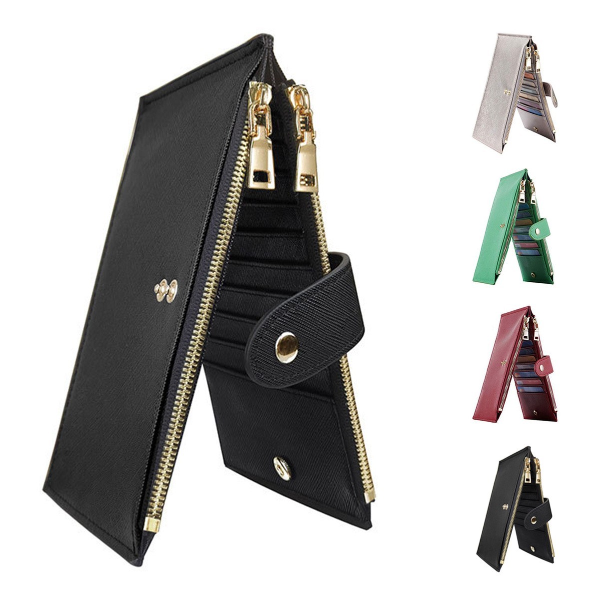 Multi-Pocket Zippered Travel Wallet