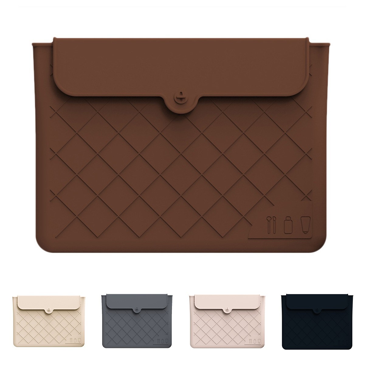 Flexible Silicone Travel Makeup Pouch