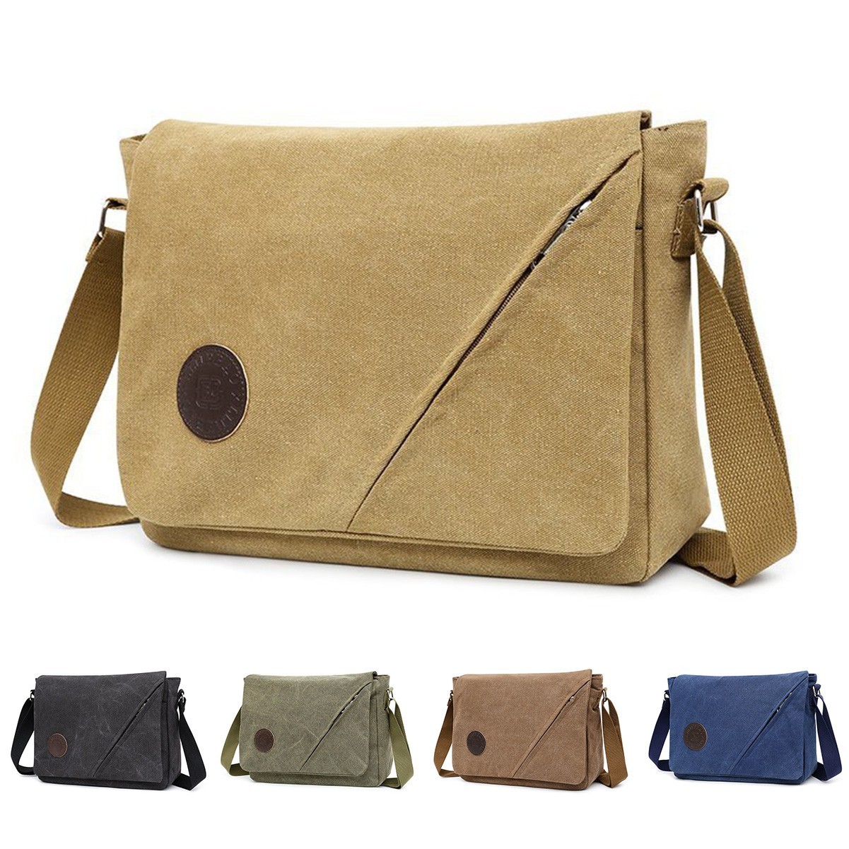 Spacious Casual Messenger Bag with Flip Closure