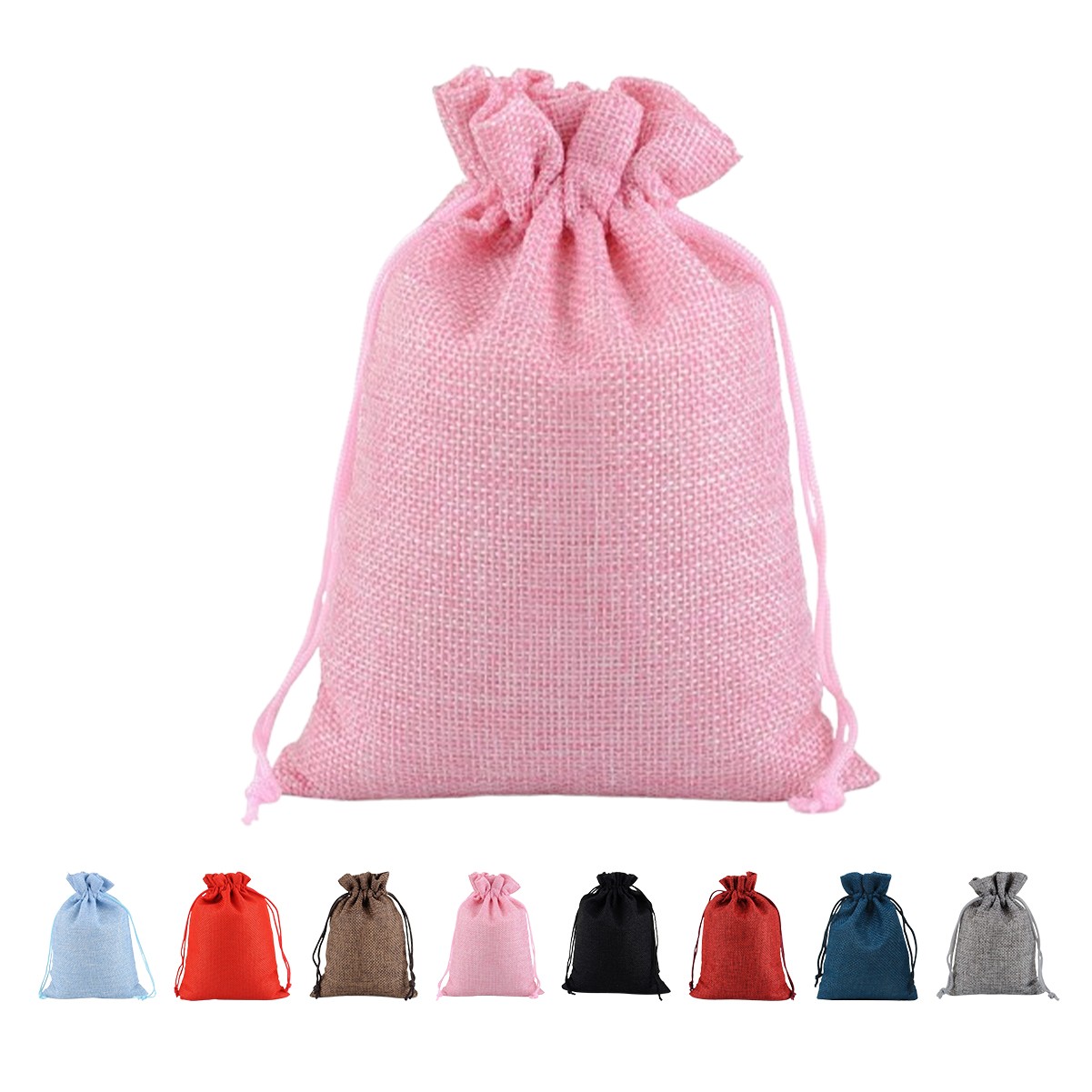 Burlap Drawstring Bag